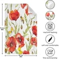 thumbnail image 3 of Dreamtimes Poppy Flower Bee Watercolor Kitchen Towels Dish Bar Tea Towel Dishcloths Set of 4 Super Absorbent Soft 18 x 28 inches, 3 of 7