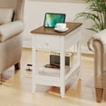 thumbnail image 2 of HOOBRO Side Table with Charging Station, Sofa Table with Drawer, End Table with Lift-Top Door,with 2 AC Outlets and 2 USB Ports, for Bedroom, Living Room, Office WH274UBZ01, 2 of 10