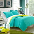 thumbnail image 3 of Lugano Reversible Color Block Modern design Quilt with Shams Set, 3 of 4