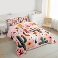 thumbnail image 3 of Feelyou Tribal Sheep Skull Queen Comforter Set, Western Cactus Bedding Comforter Set, 3pcs, 3 of 8