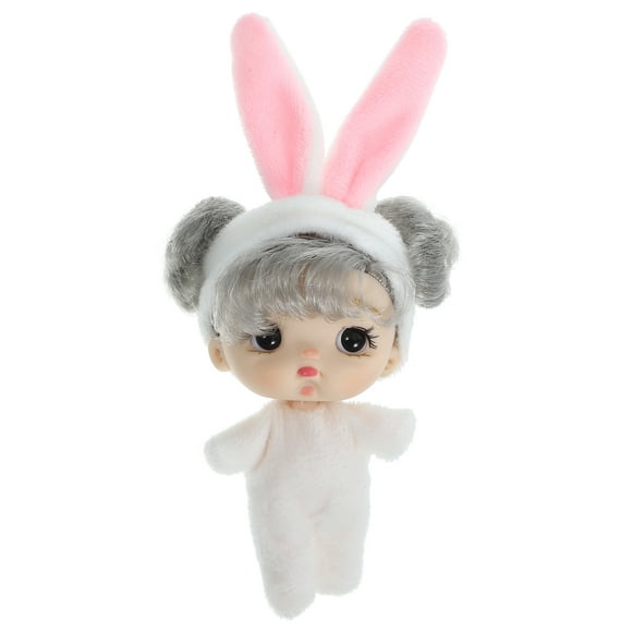 Mini muñeca bebé Mini muñeca de niña juguete de niña de dibujos animados Mini muñeca de niña Mini juguete dormitorio Mini muñeca
