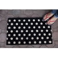 thumbnail image 3 of Entryways White Polka Dots Handwoven Coconut Fiber Indoor Outdoor Doormat, 18'' x 30'', Black and White, 3 of 5