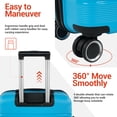 thumbnail image 6 of NiceTravel 3 Piece Hardside Luggage Set with Spinner Wheel & TSA Lock,Lightweight Suitcase for Travel, Blue, 6 of 6
