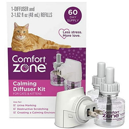 UPC: 0039079003889 | Comfort Zone Cat Calming Pheromone Diffuser: 60 Day Starter Kit (1 Diffuser & 2 Refills) 1 diffuser 2 refills