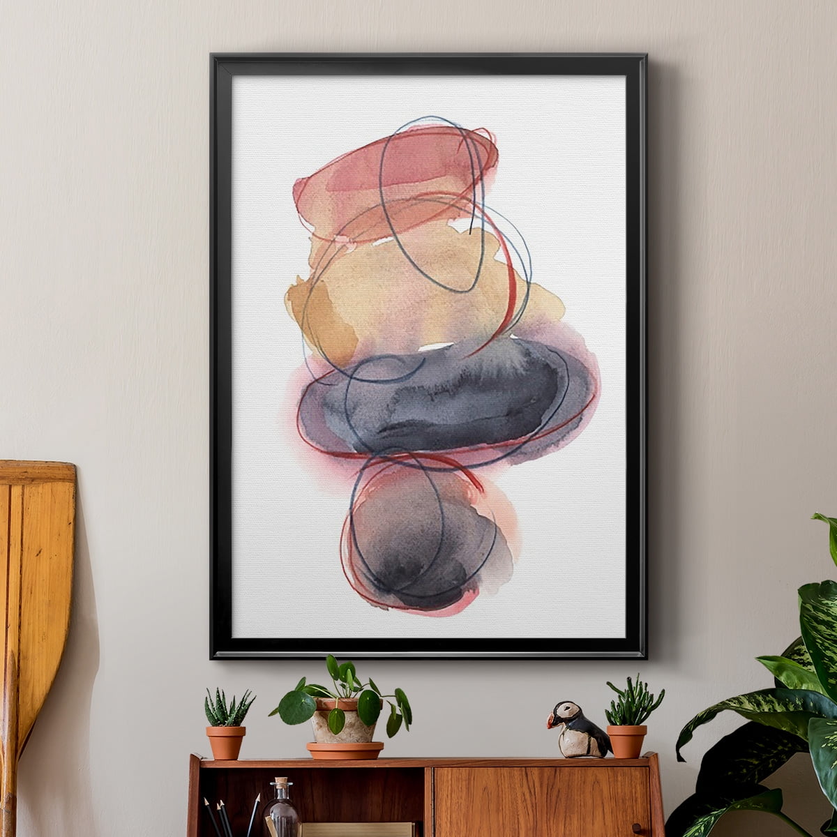 Balancing Act I Premium Framed Print, in Gold, Black, or Silver - Ready to Hang