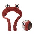 thumbnail image 1 of Qarigey Gorro de rana para mujer, gorro de punto de ganchillo, gorro de disfraz, gorro, regalo para mujer, gorro de hip-hop, accesorio de fotografía Sombreros Rojo, 1 of 8