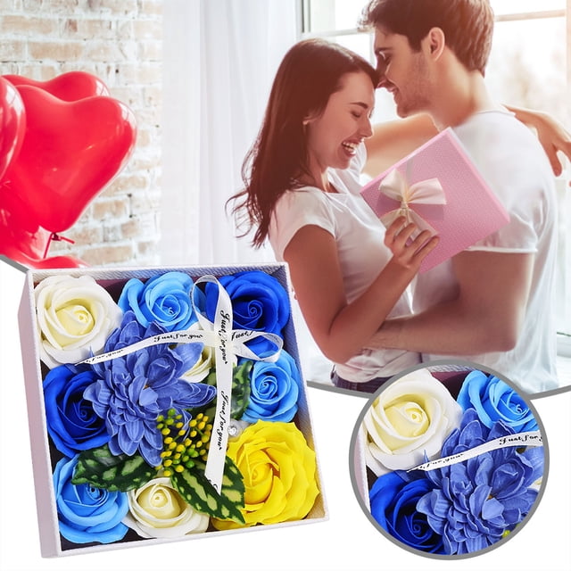BKER Scented Oil Roses Flowers Soap Gift Box Set ForMother's Day