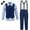 Navy Blue, variant on Lycody 6pcs Boy's Suit, Boys' Formal Slim Suit Set with Vest Pants and Tie,Boys Formal Dresswear Vest Set,Toddler Boy Vest Set, Graduation, Church , Wedding Dress Outfit, Kids,Unisex