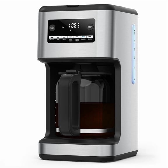KNDKO 14-Cup Programmable Coffee Maker with 24H Scheduling, Self-Clean for Home/Office