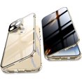 thumbnail image 1 of LAICAIW Screencloak for iPhone Case, 14 Pro Max, Emberless Screen Cloak for iPhone Case, Anti Peep Magnetic Adsorption Metal Bumper (Blue, for iPhone 13 Pro Max) (Color : Gold, Size : for iPhone 14, 1 of 7