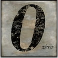 thumbnail image 2 of Jeffries, Oliver 26x26 White Modern Wood Framed Museum Art Print Titled - zero, 2 of 4