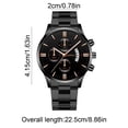 thumbnail image 3 of Father’s Day Men’s Openwork Quartz Watch – Alloy Case Stainless Steel Strap Business Casual Wristwatch, Fashion Skeleton Dial Analog Timepiece Gift for Dad, 3 of 6
