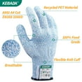 thumbnail image 4 of 3 Pairs Cut Resistant Gloves, ANSI A4 Kitchen Safety Gloves, Food Grade Level 5 Protection, Glass-Free & Steel-Free, Blue, Small, 4 of 7