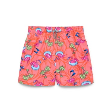 Wonder Nation Boys Quick Dry Stretch Swim Trunks with UPF 50+, Sizes 4-18 & Husky