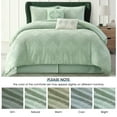 thumbnail image 3 of Lanco Cotton & Polyester King Size Comforter Set, 6 Piece, Sage Jacquard Bedding Set, Matching Bedskirt, Pillows & Shams, Ultra- Soft, 3 of 7
