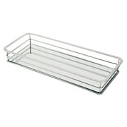 Home Details Modern Vanity Tray - Chrome (Dims: 16.2 x 7 x 2.2)
