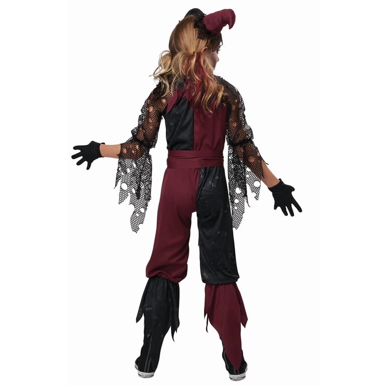 California Costumes Child's Sinister Jester Costume - X-Large (12-14), Includes Shirt, Pants, Hood, Mask & Sash