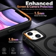 thumbnail image 5 of Atgdluk® Magnetic for iPhone 13 Mini Case, Compatible with Magnetic Shockproof Phone Cover with Raised Camera Edge, Black, 5 of 7