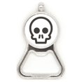 thumbnail image 1 of divertido esqueleto lindo chat online  acero inoxidable metal cerveza tapa sacacorchos, 1 of 3