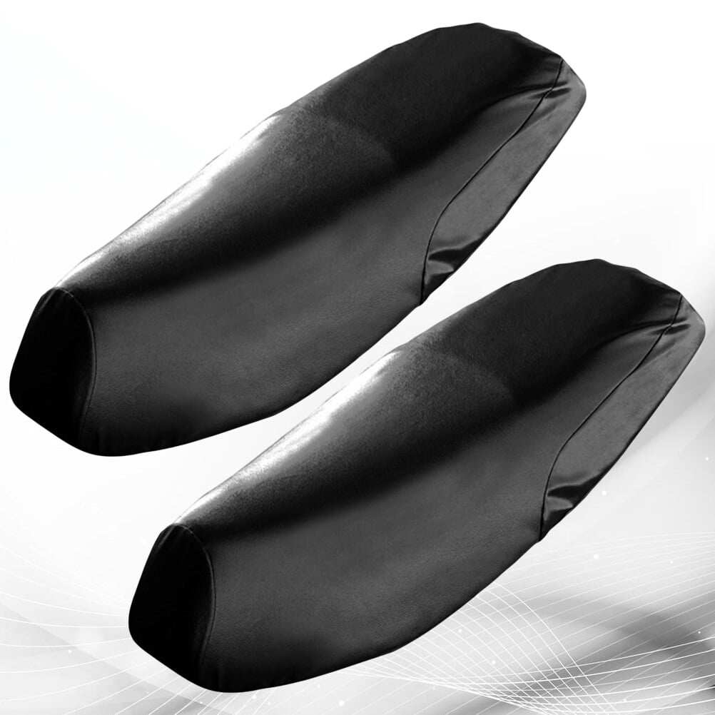 TITINICE 2Pcs Waterproof Motorcycle Saddle Pad Black Soft Ergonomic Seat Cover for Comfortable Riding