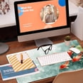 thumbnail image 5 of Desk Pad, Watercolor Koi Fish Desk Mat, Koi Fish in Pond Large Gaming Mouse Pad, 31.5"x11.8" Extended Big Computer Keyboard Mouse Pad with Non-Slip Base and Stitched Edge, 5 of 13