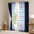 thumbnail image 3 of Manfei Ice Hockey Rink Blackout Curtains Set of 2 (52x84 Each),Ball Sport Window Curtains,Light Blue Curtains and Drapes For Girls Kids,Super Cozy Room Decor, 3 of 6