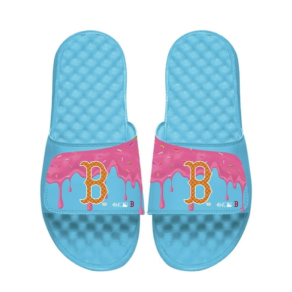 Unisex ISlide Blue Boston Red Sox Ice Cream Drip Slide Sandals
