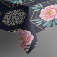 thumbnail image 3 of Pioneer Flower Floral Print Pattern Rectangle Tablecloth 60"x84", Waterproof Polyester Table Cloth, Wipeable Spillproof for Dining Camping Indoor Outdoor, 3 of 5