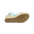 thumbnail image 5 of BLISSFUL STEP Women's Sandals Strappy Platform Slingback Flip Flops Wedge Sandals Light Blue 7, 5 of 6