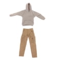 thumbnail image 2 of Pantalones con capucha a escala 1/12, disfraz de en miniatura, sudadera con capucha de moda informal y pantalones para masculino de 6, 2 of 9