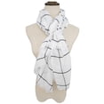 thumbnail image 3 of Ladies/Women's Lightweight Floral Print/Solid Color mixture Shawl Scarf For Spring Summer season,White, 3 of 6