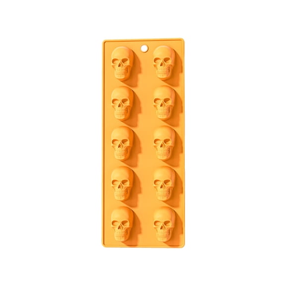 Clearance Sale | 10 Pack Skull Shape Silicone Cookie Mold, Food Grade Baking Tool for Halloween DIY Desserts