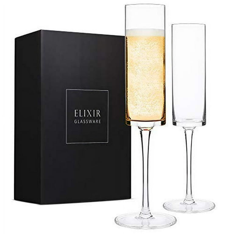 Champagne Flutes (Set Of 2)，Tall, Long Stem, Elegant and Delicate