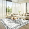 thumbnail image 5 of Buganda 8'x10' Area Rugs for Living Room, Vintage Distress Print Pattern Carpet, Non-Slip Rugs for Bedroom Dining Room, Grey, 5 of 7