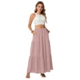 thumbnail image 5 of Boho Long Skirts for Women High Waist Flowy Tiered Maxi Skirt with Pocket Casual Basic Weekend Skirt Spring Summer 2026 Beach Vacation Outfits, 5 of 7