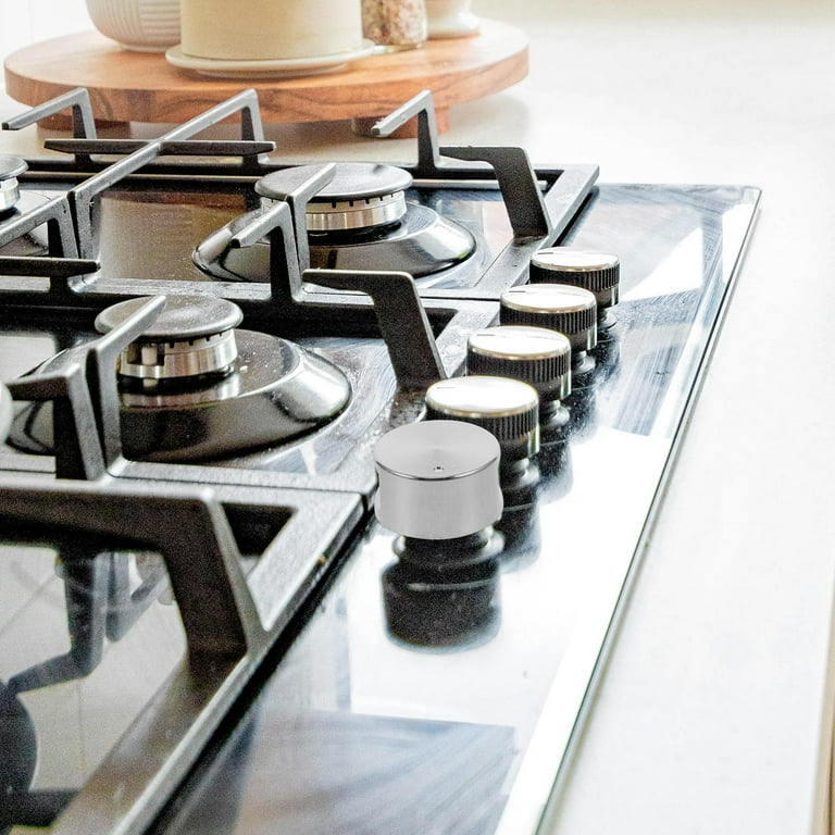 HOMEMAXS Silver Gas Stove Knobs for Home Use Made of Zinc