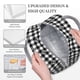 thumbnail image 3 of Balery Black Tartan Plaid Bolsa de Almuerzo para Mujeres, Caja de Almuerzo, Bolsa de Almuerzo Pequeña Impermeable, Tote de Almuerzo Reutilizable con Gran Capacidad, 3 of 6