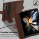 thumbnail image 4 of Funda KeziHome de piel auténtica para Samsung Z Fold 6, color marrón, 4 of 7