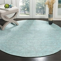 SAFAVIEH Marbella Calla Geometric Area Rug, Blue/Turquoise, 6' x 6' Round