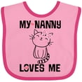 thumbnail image 3 of Inktastic My Nanny Loves Me Girl Grandchild Girls Baby Bib, 3 of 4