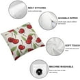 thumbnail image 4 of PIKWEEK  Cherry Pillow Case Sweet Red Ripe Cherries Throw Pillow Cover Square Cushion Case for Sofa Couch Car Bedroom Living Room Decor 2pc, 4 of 6