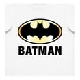 thumbnail image 2 of Playera Para Niño Warner Bros Batman Cuello Redondo Manga Corta Talla 4 Blanco, 2 of 2