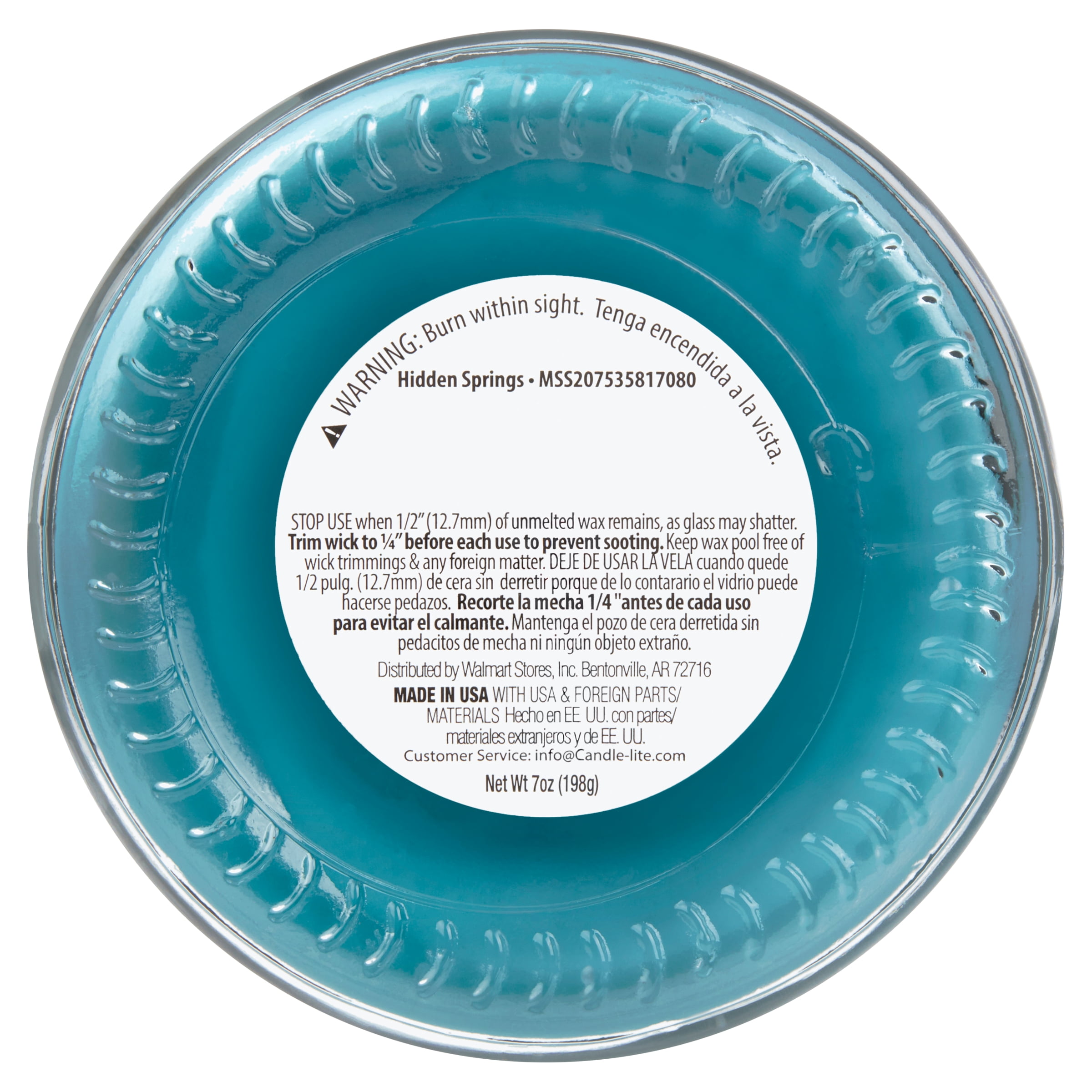 (3 pack) Mainstays Single-Wick Twist Glass Jar Scented Candle, Hidden Springs, 7oz.