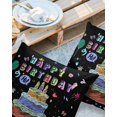 thumbnail image 2 of Pack of 2 Outdoor Pillow Covers, Happy Birthday Cake Firwoks Black Waterproof Square Throw Pillowcase Cushion Decorative Pillow Covers for Couch Patio Tent, 26x26 in, 2 of 6