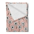 thumbnail image 2 of Flowers Soft Flannel Fleece Throw Blanket, Randomly Arranged Chamomile Floral Motifs Tender Elements Design, Cozy Plush for Indoor and Outdoor Use, 70" x 90", Blush Purpleblue, by Ambesonne, 2 of 5