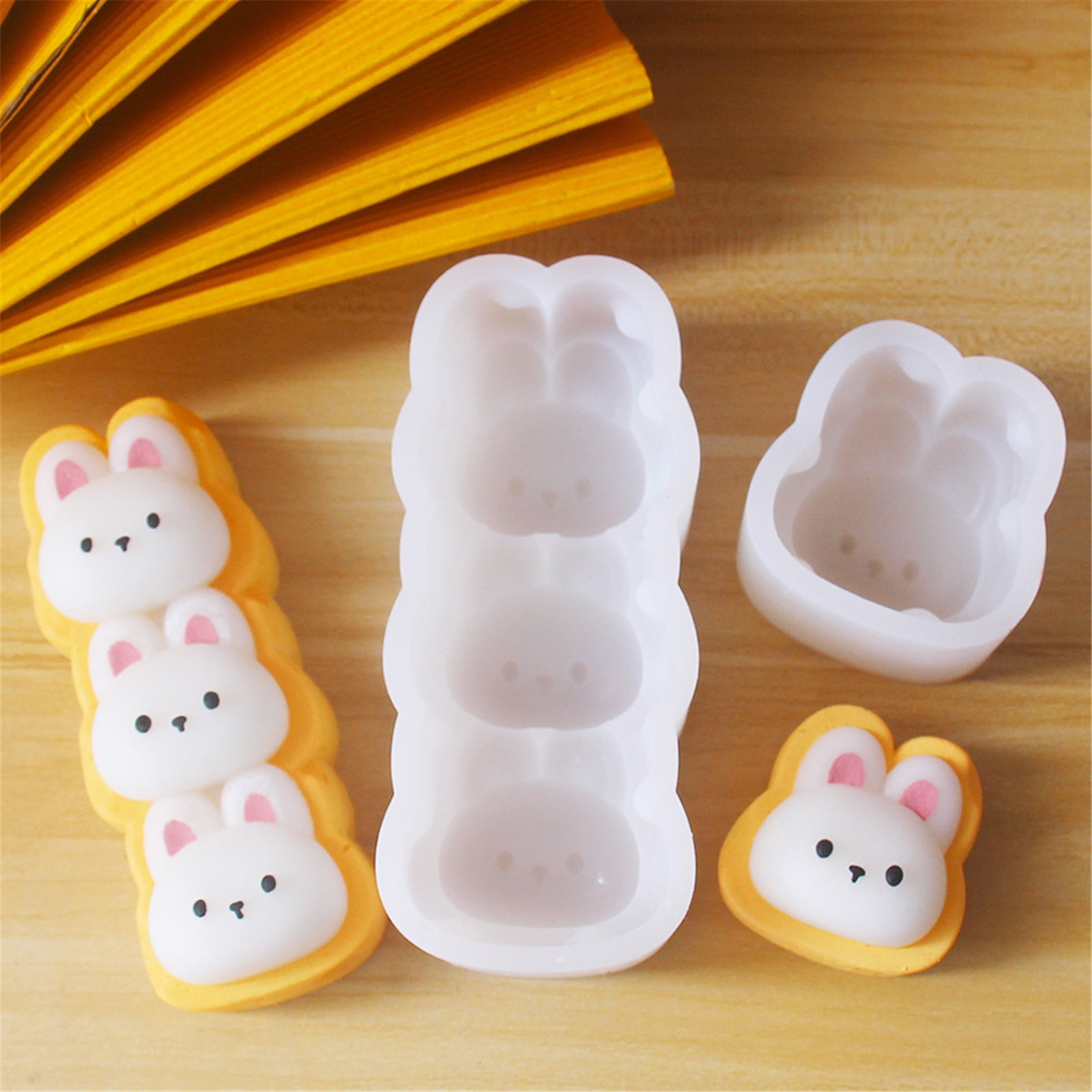 Multipurpose Rabbits Epoxy Molds Flexible Ornament Molds Rabbits Resin Moulds Suitable for Sweet and Handmade Present