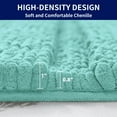 Subrtex Bathroom Rugs Non-Slip Chenille Soft Striped Plush Bath Mat ...