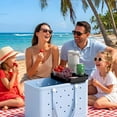 thumbnail image 4 of geerera Beach Bag Organizer Tray with Multislot Cup Holders, Extra Capacity Storage Tray for Beach Tote, Outdoor Picnic Beach Camping Accessory, 4 of 6
