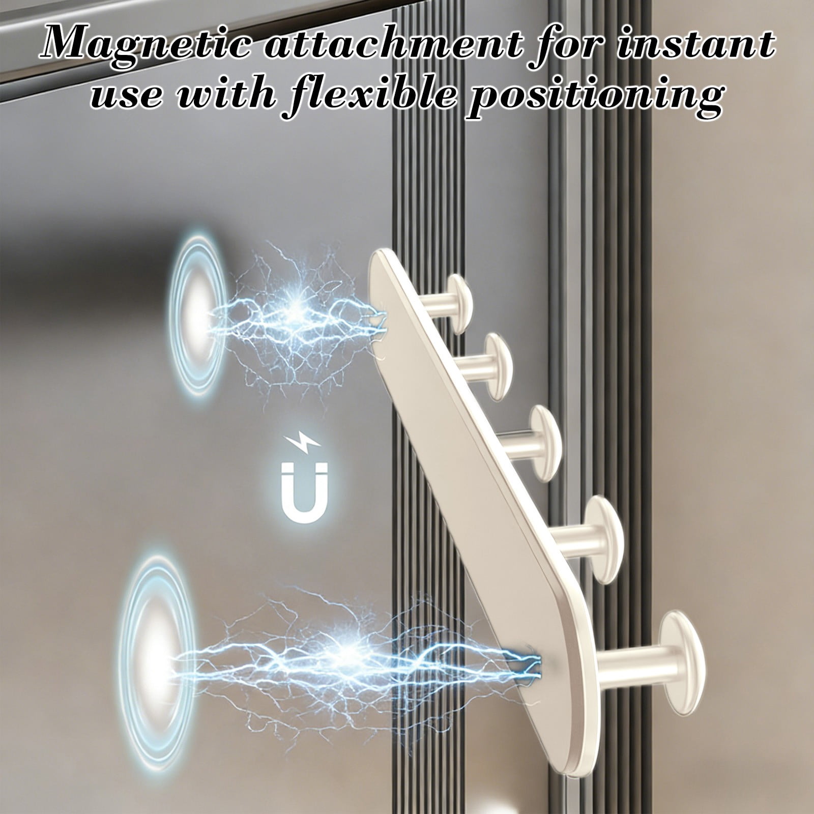 Magnetic Door Rear Hook, No Punching, Entrance Security Door Clothes Hook, Key Bag Storage Hanger, Closet Organizer