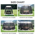 thumbnail image 6 of Alvantor Gazebo Tent Screen House with Sun Shade, 15'x 15' 10 Side Mesh Walls Outdoor Canopy for 12-15 Person, Pop Up Portable Camping Shelter with Carry Bag, Ground Stakes, Black & Beige, 6 of 13